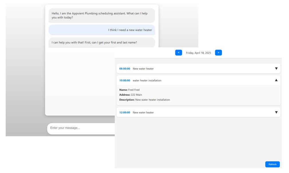 Scheduling Chatbot Demo